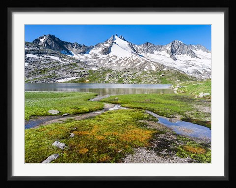 Framed Reichenspitz Mountains and Lake Gerlos Print