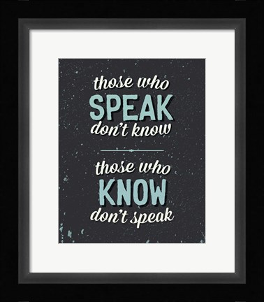 Framed Those Who Speak Print