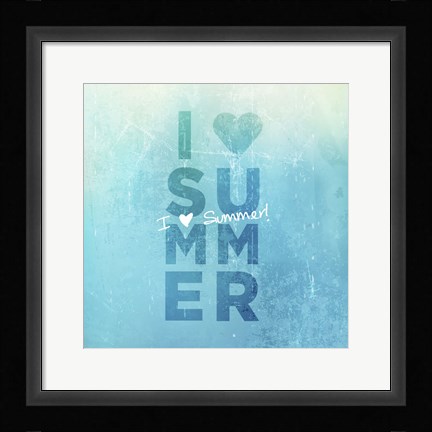 Framed I Heart Summer Print