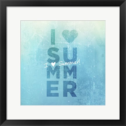 Framed I Heart Summer Print