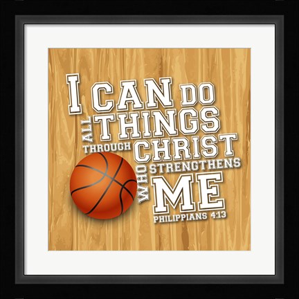 Framed I Can Do All Sports - Basketball Print