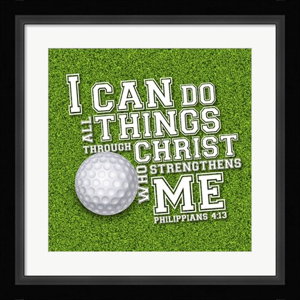 Framed I Can Do All Sports - Golf Print