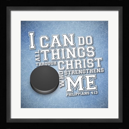 Framed I Can Do All Sports - Hockey Print