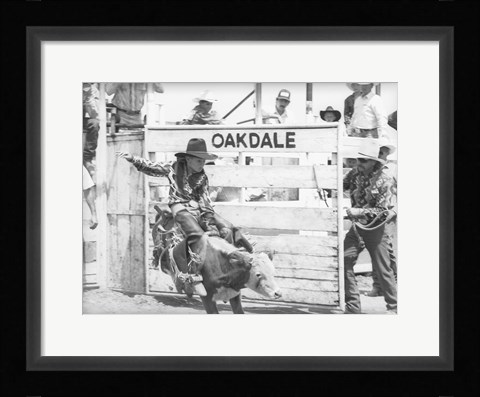 Framed Littlest Cowboys: Eight Seconds Print