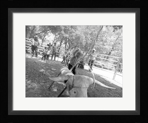 Framed Littlest Cowboys: Dad's Watching Print