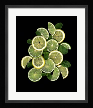 Framed Lemons, Limes &amp; Mint Print