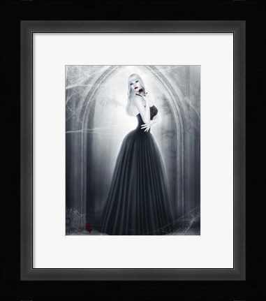 Framed White &amp; Red Print