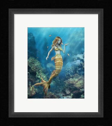 Framed Clown Fish Kiss Print