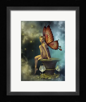 Framed Fairy Glowflies Print