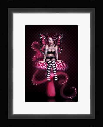 Framed Pink  Fairy Print