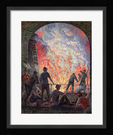 Framed Steel Mill, 1895 Print