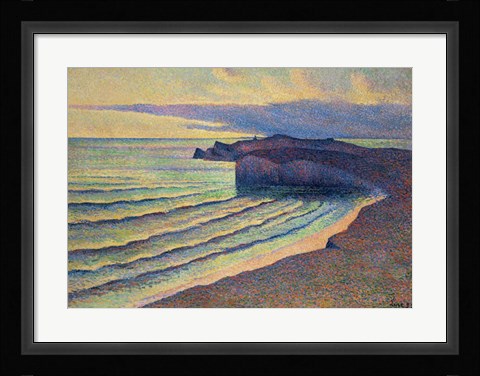 Framed Seashore In Normandy, 1893 Print