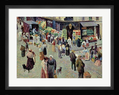 Framed La Rue Des Abesses, Paris Print