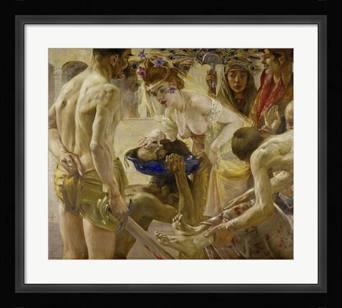 Framed Salome And The Head Of Saint John The Baptist Print