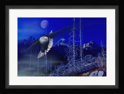 Framed Misty Moonlight Print