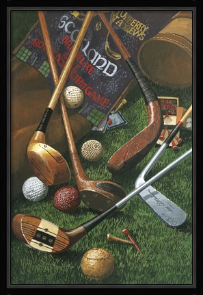 Framed Golf Antiques Print