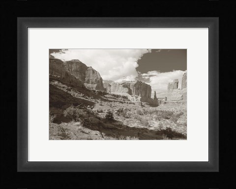 Framed Sepia Cliffs 2 Print