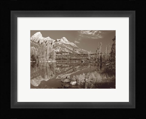 Framed Sepia Teton 1 Print