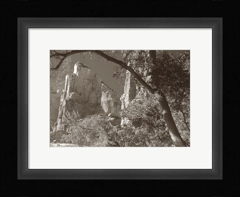 Framed Sepia Zion 2 Print