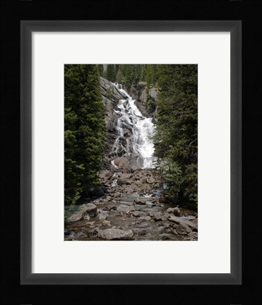 Framed Waterfall In Teton Print