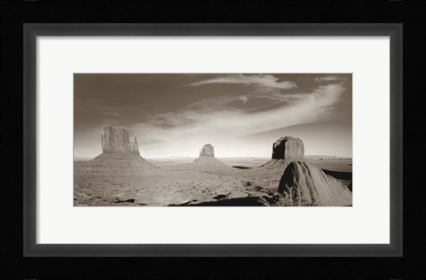 Framed Sepia Monument Valley Print