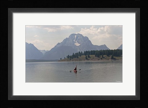 Framed Canoeing In Teton Print