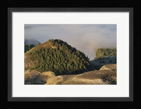 Framed Daytime Mountain Landscape Print