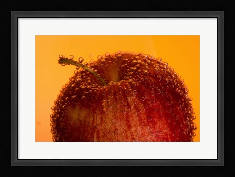 Framed Red Fruit And Water Droplets Print
