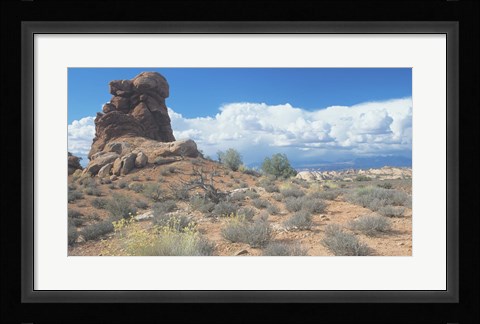 Framed Rocky Landscape Under Blue Sky 16 Print