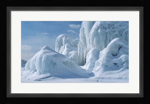 Framed Lake Superior Snow 19 Print
