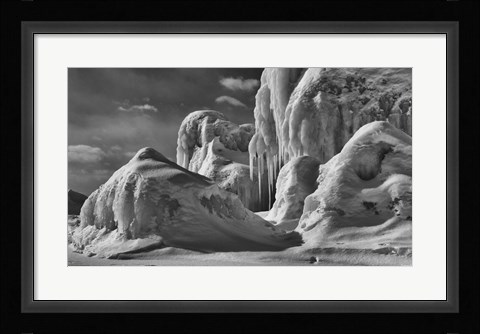 Framed Lake Superior 19 In Ice Print