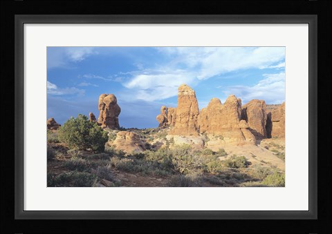Framed Rocky Landscape Under Blue Sky 10 Print