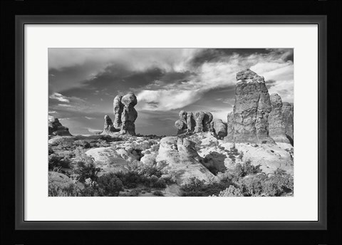 Framed Valley Of Rock And Sky Print