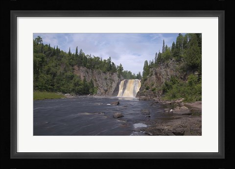 Framed North Shore Waterfall And Lake II Print