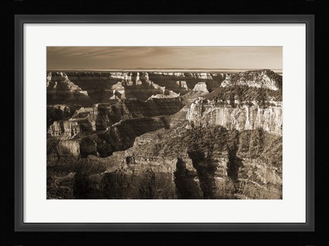 Framed Sepia Grand Canyon 1 Print