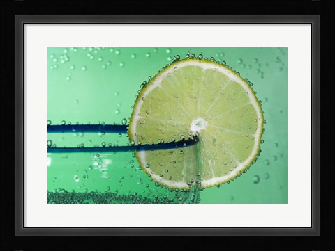 Framed Margarita Glass And Lemon Closeup I Print