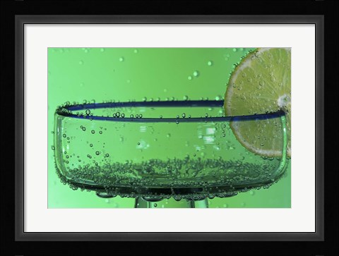 Framed Margarita Glass And Lemon Closeup II Print