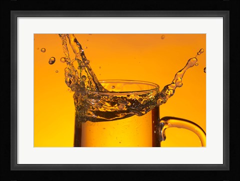Framed Glass Mug On Bar Splashing I Print