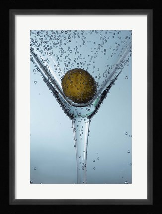 Framed Olive In Martini Glass II Print
