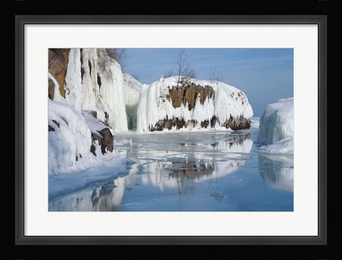Framed Lake Superior Snow 29 Print