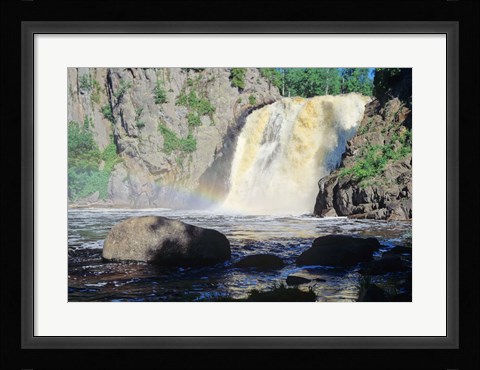 Framed Lake Superior Waterfall 10 Print