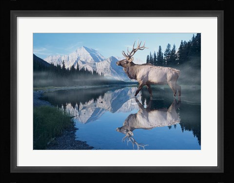 Framed Reflections Of Glacier Print