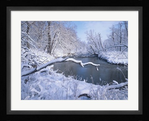 Framed Buffalo River Snow 41 Print