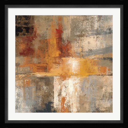 Framed Silver and Amber Crop Print