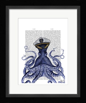 Framed Captain Octopus Print