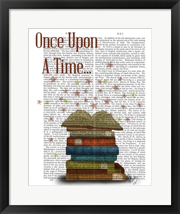 Framed Once Upon A Time Books Print