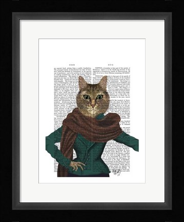 Framed Feline Fashionista Print