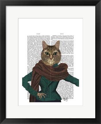 Framed Feline Fashionista Print