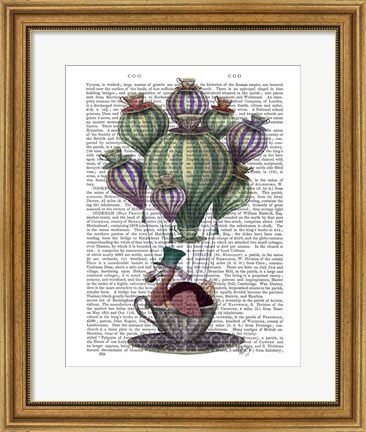 Framed Dodo in Teacup Print
