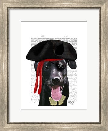 Framed Black Labrador Pirate Print